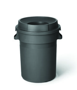 ΚΑΔΟΣ ΜΕ ΤΡΥΠΑ 80lit 55,5x68,5cm 7512 ΓΚΡΙ / 10642