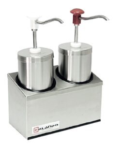 Βάση ΙΝΟΧ διπλή με δύο δοχεία χωρητικότητας 2,25lit το καθένα και τρόμπα 29x14,5x35,5cmΤ / 2546