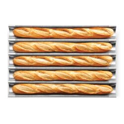 Ταψί αντικολλητικό αλουμινίου για μπαγκέτες 600x400 mm / 6561