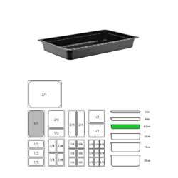 ΔΟΧΕΙΟ ΜΑΥΡΟ PP GN1/1-6,5cm (ΧΩΡΙΣ ΚΑΠΑΚΙ) / 9205