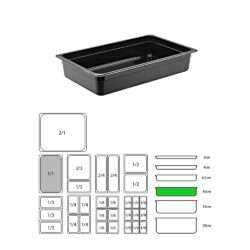 ΔΟΧΕΙΟ ΜΑΥΡΟ PP GN1/1-10cm (ΧΩΡΙΣ ΚΑΠΑΚΙ) / 9206