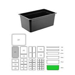 ΔΟΧΕΙΟ ΜΑΥΡΟ PP GN1/1-20cm (ΧΩΡΙΣ ΚΑΠΑΚΙ) / 9208