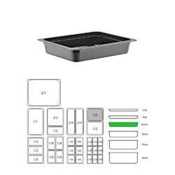 ΔΟΧΕΙΟ ΜΑΥΡΟ PP GN1/2-6,5cm  (ΧΩΡΙΣ ΚΑΠΑΚΙ) / 9209