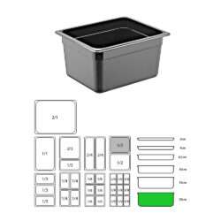 ΔΟΧΕΙΟ ΜΑΥΡΟ PP GN1/2-20cm (ΧΩΡΙΣ ΚΑΠΑΚΙ) / 9212