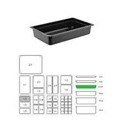 ΔΟΧΕΙΟ ΜΑΥΡΟ PP GN1/3-6,5cm (ΧΩΡΙΣ ΚΑΠΑΚΙ) / 9213