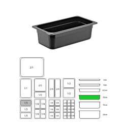 ΔΟΧΕΙΟ ΜΑΥΡΟ PP GN1/3-10cm (ΧΩΡΙΣ ΚΑΠΑΚΙ) / 9214