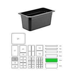 ΔΟΧΕΙΟ ΜΑΥΡΟ PP GN1/3-15cm (ΧΩΡΙΣ ΚΑΠΑΚΙ) / 9215