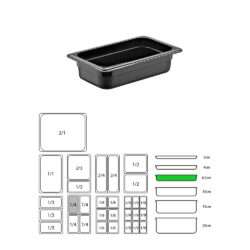 ΔΟΧΕΙΟ ΜΑΥΡΟ PP GN1/4-6,5cm (ΧΩΡΙΣ ΚΑΠΑΚΙ) / 9217