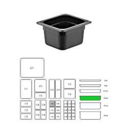 ΔΟΧΕΙΟ ΜΑΥΡΟ PP GN1/6-10cm (ΧΩΡΙΣ ΚΑΠΑΚΙ) / 9222