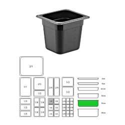 ΔΟΧΕΙΟ ΜΑΥΡΟ PP GN1/6-15cm (ΧΩΡΙΣ ΚΑΠΑΚΙ) / 9223