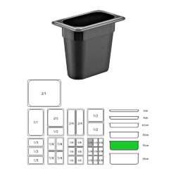 ΔΟΧΕΙΟ ΜΑΥΡΟ PP GN1/9-15cm  (ΧΩΡΙΣ ΚΑΠΑΚΙ) / 9227