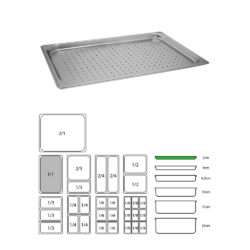 ΔΙΑΤΡΗΤΟ ΔΟΧΕΙΟ ΙΝΟΧ GN1/1-2cm GF11020P / 9192