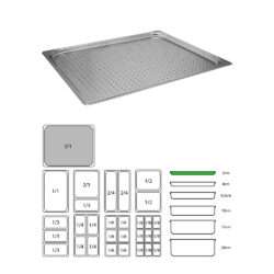 ΔΙΑΤΡΗΤΟ ΔΟΧΕΙΟ ΙΝΟΧ GN2/1-2cm GF21020P / 9193