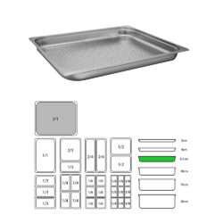 ΔΙΑΤΡΗΤΟ ΔΟΧΕΙΟ ΙΝΟΧ GN2/1-6,5cm GF21065P / 9194