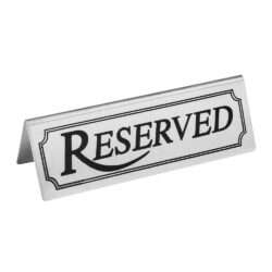 ΣΤΑΝΤ ΙΝΟΧ "RESERVED" 12x4hcm 1040 / 9896