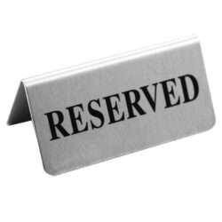 ΣΤΑΝΤ ΙΝΟΧ "RESERVED" 7,5x3,8hcm 7538 / 9897