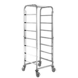 ΤΡΟΛΕΙ ΙΝΟΧ ΓΙΑ ΤΕΛΑΡΑ ΠΛΥΝΤΗΡΙΟΥ 7ΘΕΣ. 55x51x170hcm 5517 / 10572